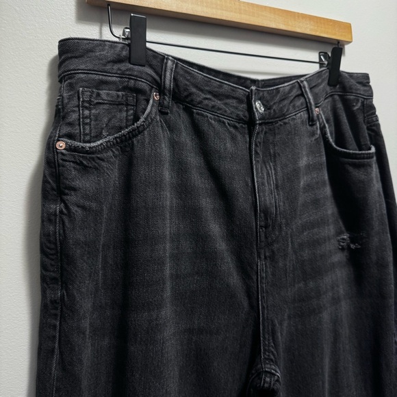 All Saints Ash Boyfriend Jeans in Washed Black Size 32 - Picture 6 of 13